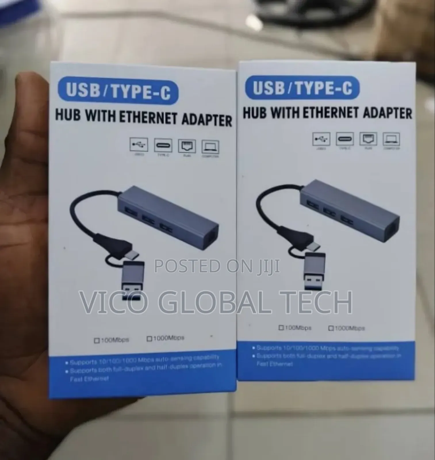 Usb/Type C Hub With Ethernet Adapter