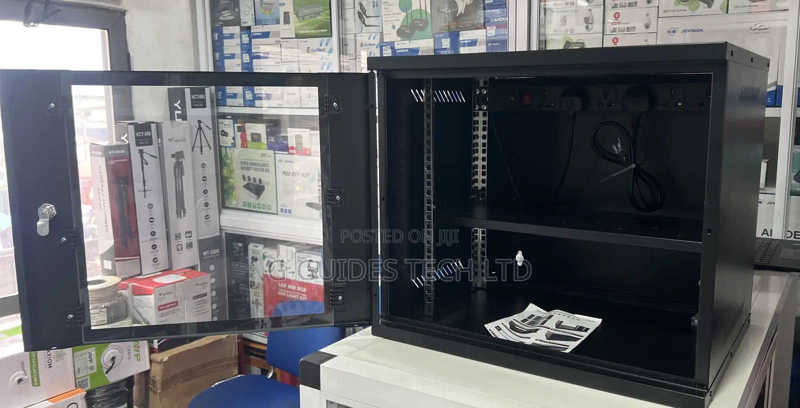 9u Cabinet 520x400x450mm With Extension Board, Fan and Tray
