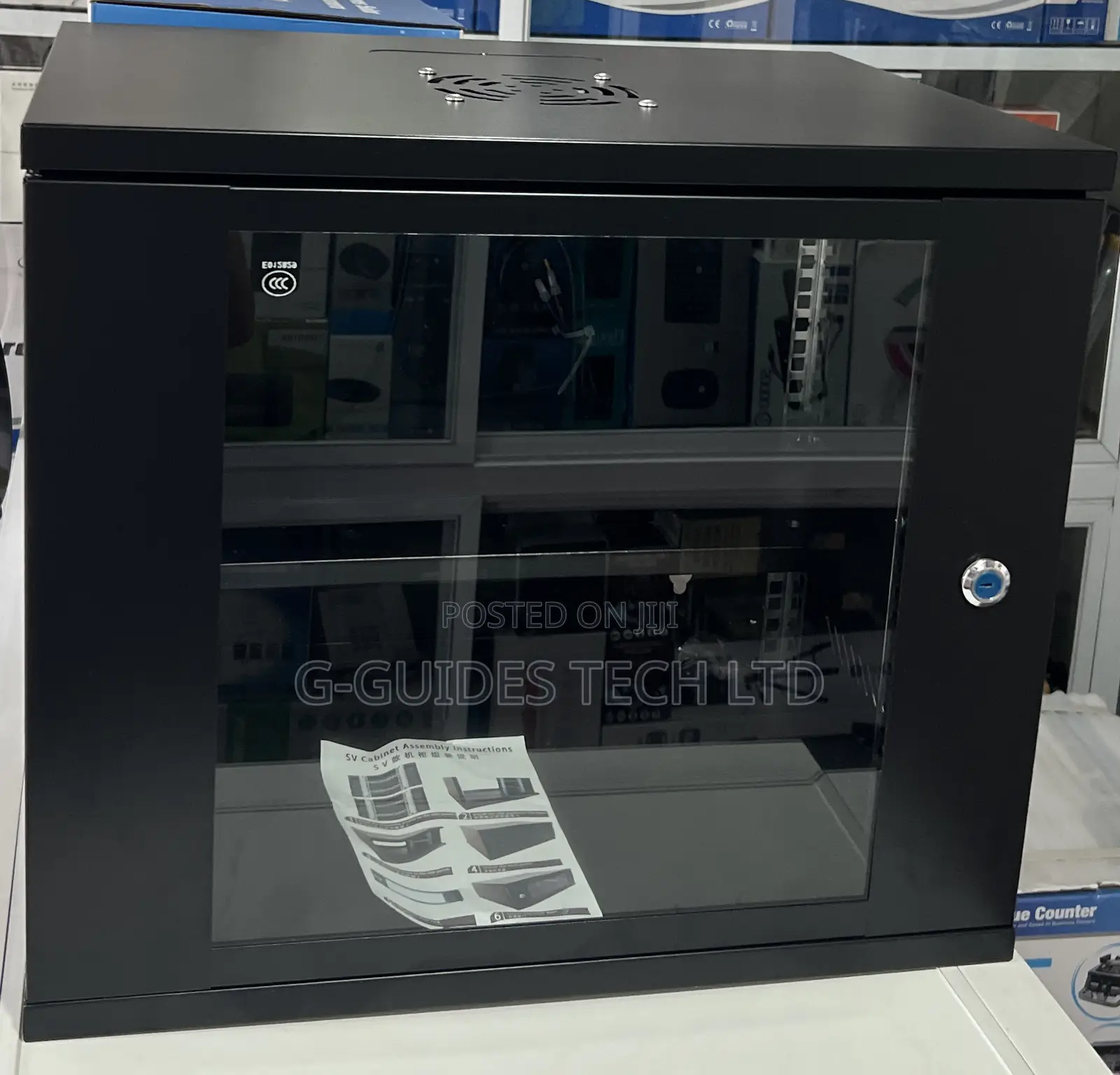 9u Cabinet 520x400x450mm With Extension Board, Fan and Tray
