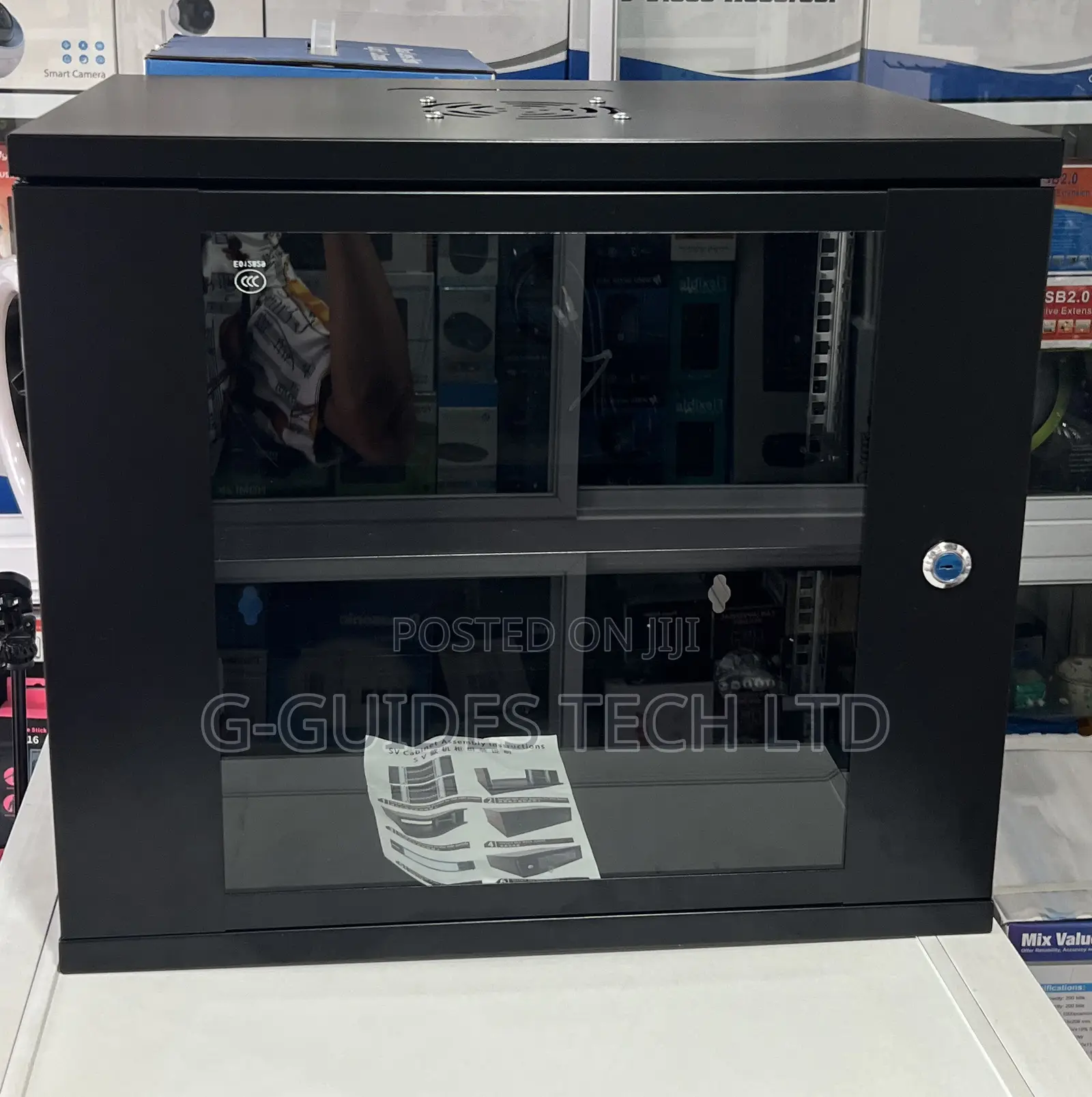 9u Cabinet 520x400x450mm With Extension Board, Fan and Tray