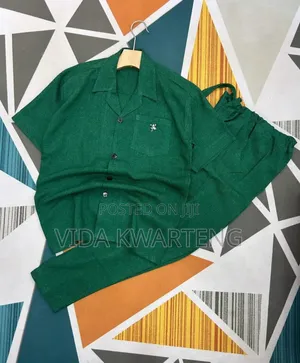 High Quality Green Men's 2 Piece Kaftan