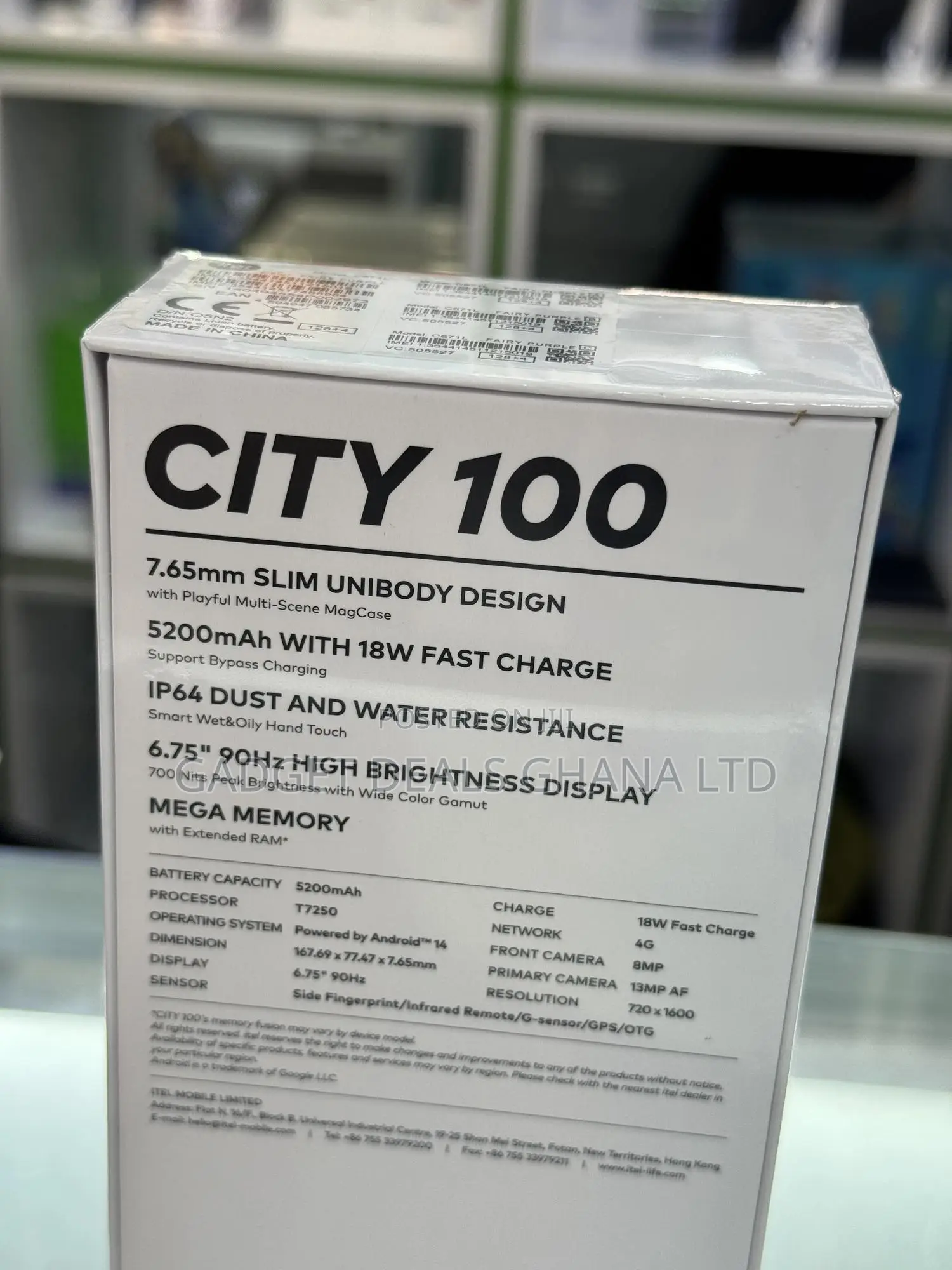 New Itel City 100 128 GB Black