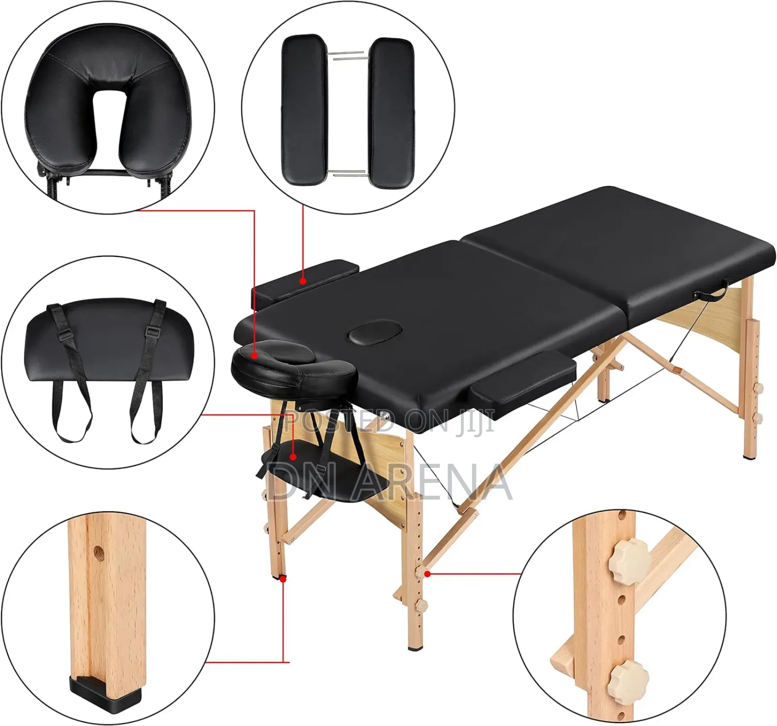 3 Section Wooden Massage / Lash Bed Foldable
