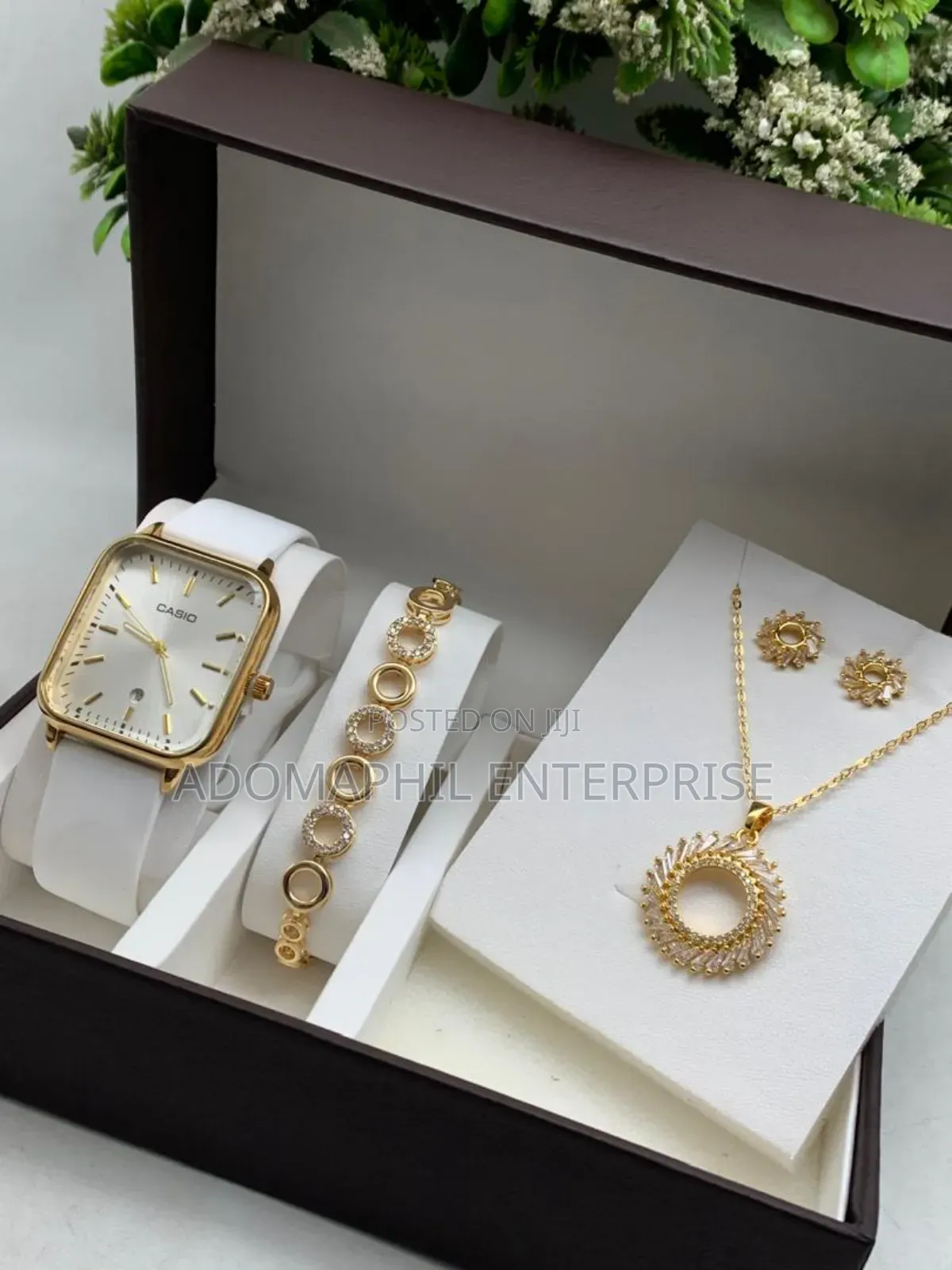 Casio Silicon Strap Ladies Set