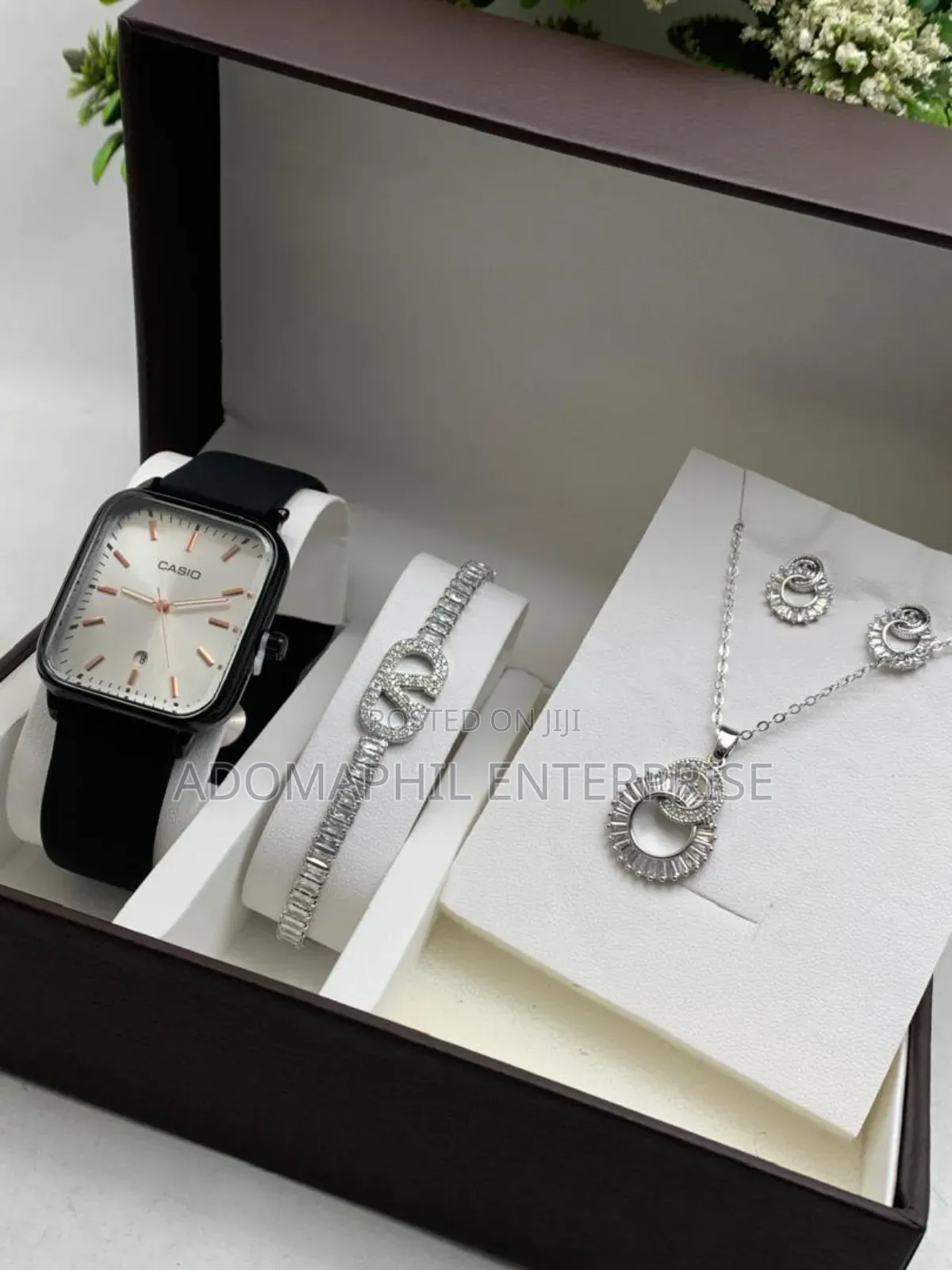 Casio Silicon Strap Ladies Set
