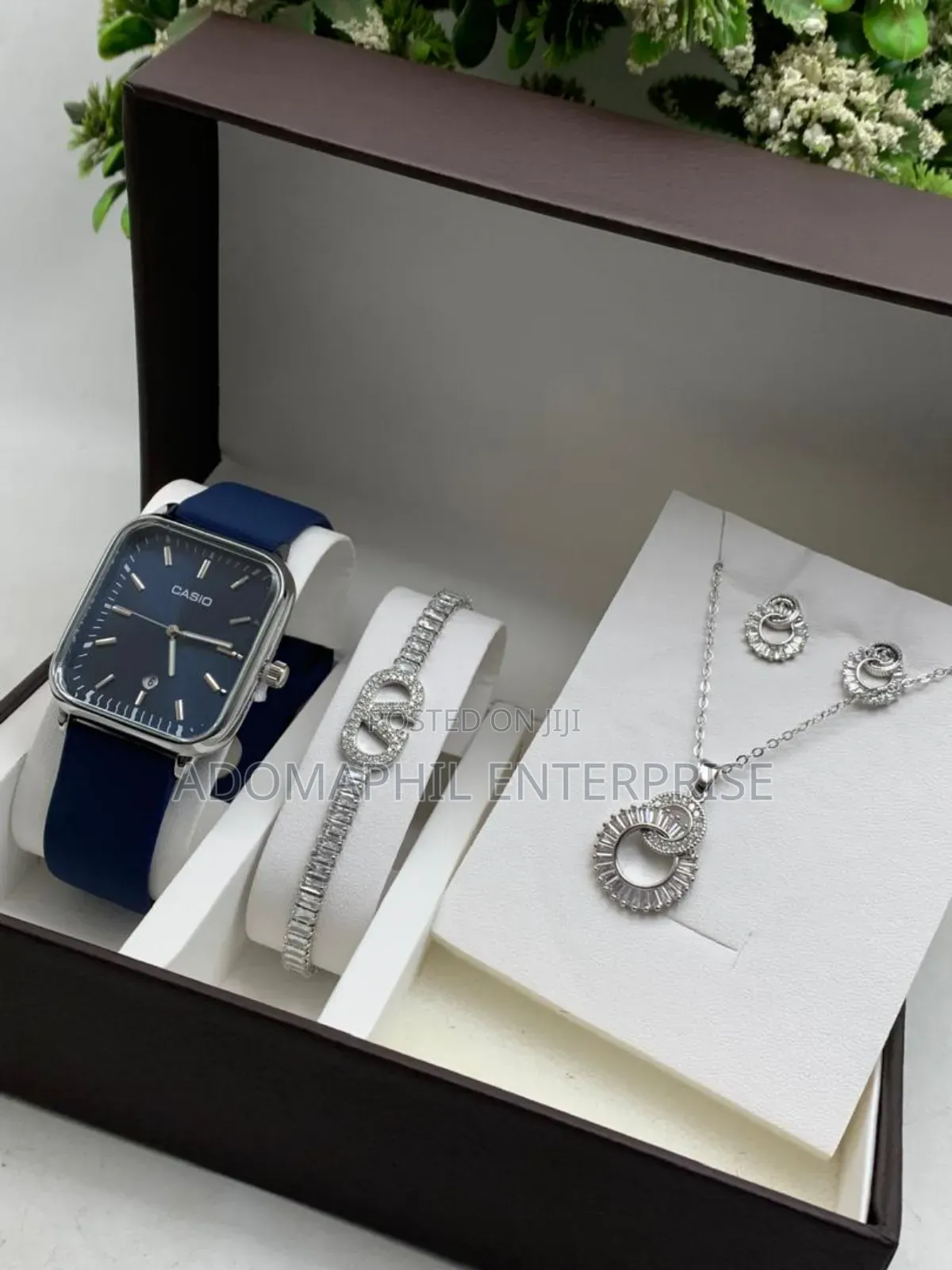 Casio Silicon Strap Ladies Set