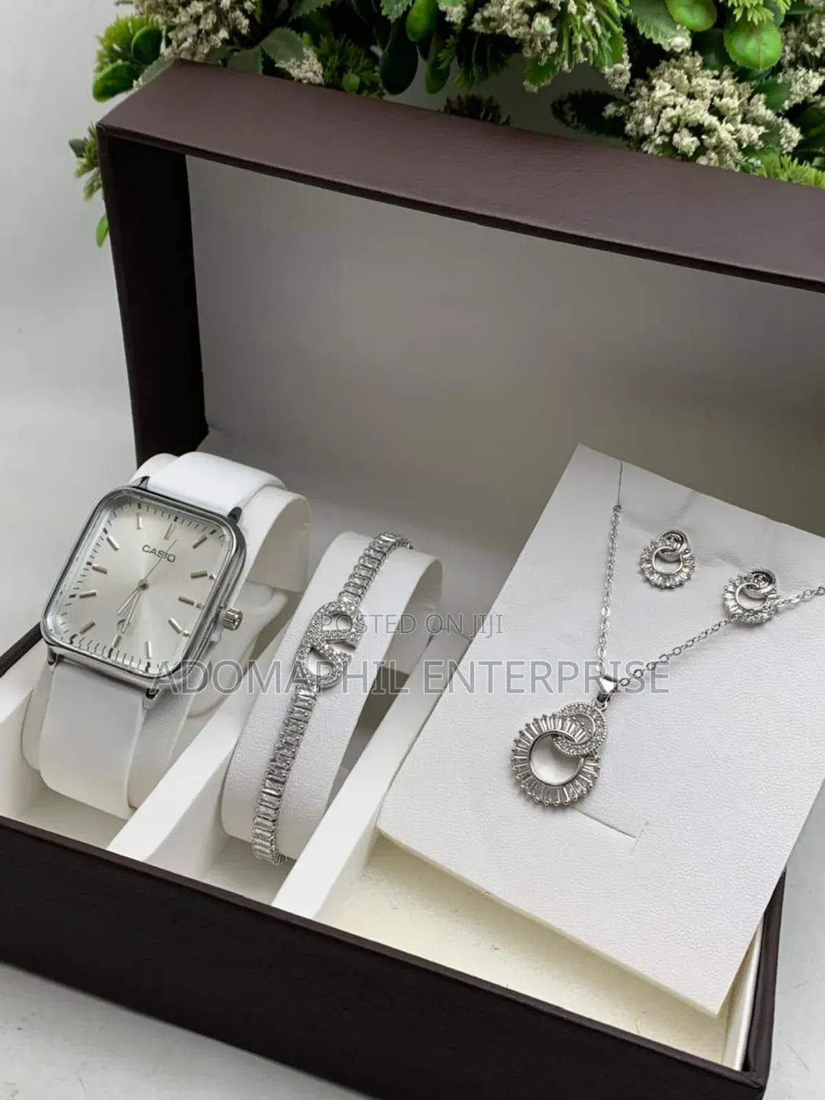 Casio Silicon Strap Ladies Set