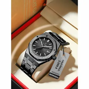 Poedagar Men's Watch Fashion Business Leisure Black
