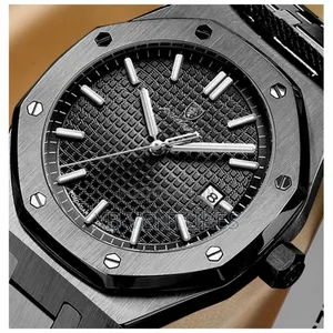 Poedagar Men's Watch Fashion Business Leisure Black