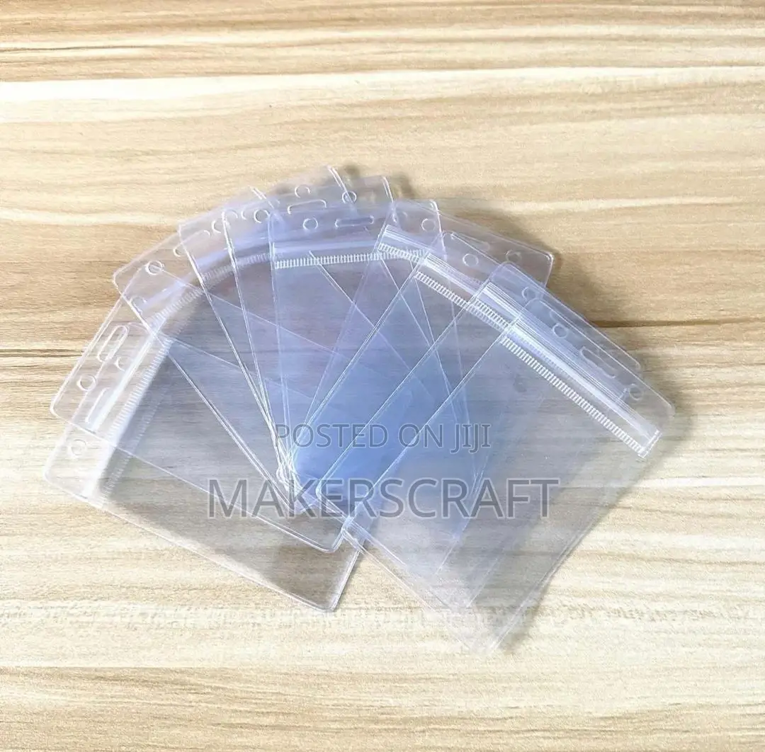 Transparent Id Card Plastic Pouches / Id Card Holder
