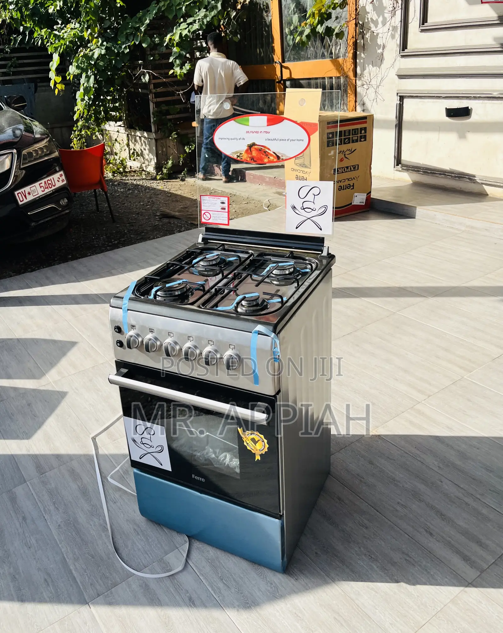 Ferre 50x60 Auto Ignition Ions 4 Gas Burner With Oven.
