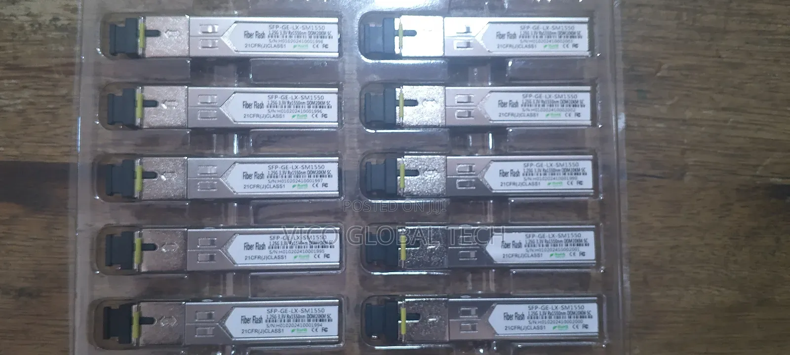 SFP-Ge-Lx-Sm1550 Transceiver Module 1.25g 3.3v 1550m 20km Sc