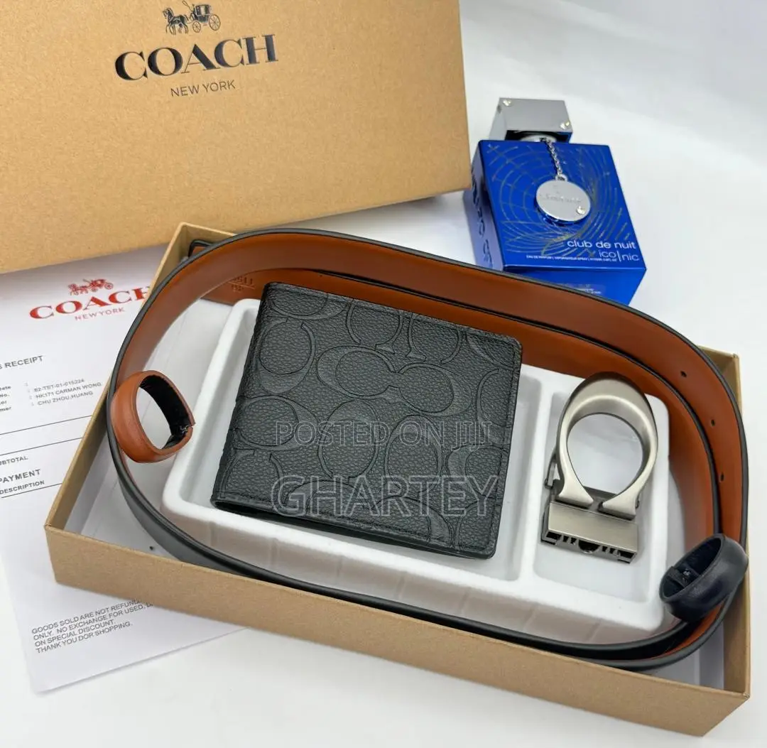 Coach Wallet Belt Combo - Reversible Wallet Combo