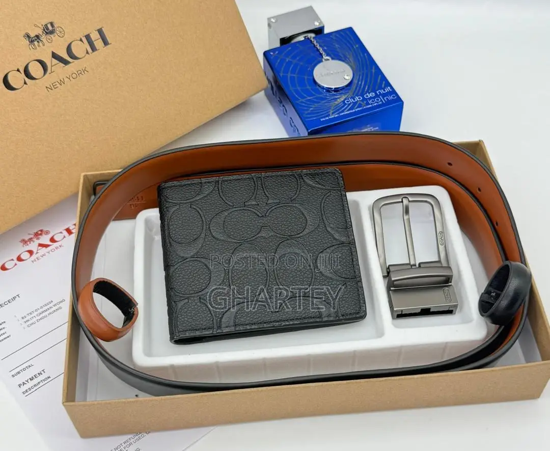 Coach Wallet Belt Combo - Reversible Wallet Combo