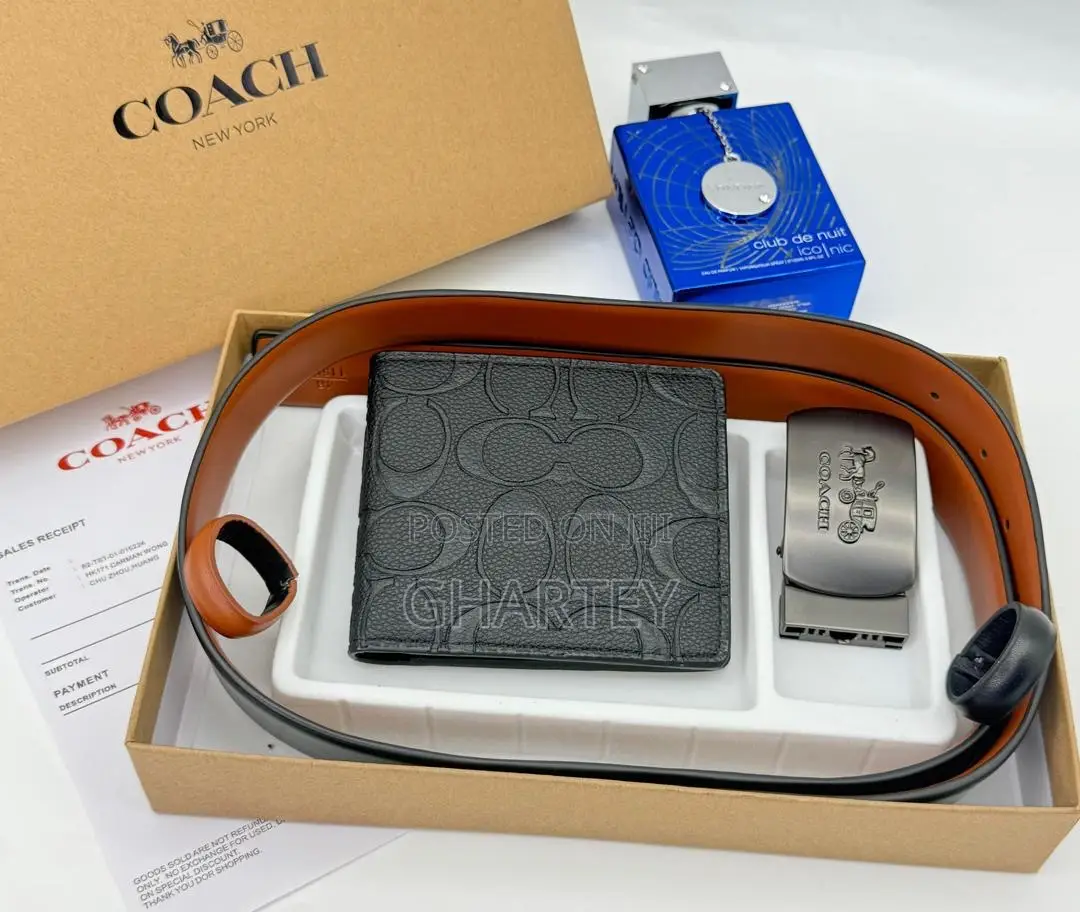 Coach Wallet Belt Combo - Reversible Wallet Combo