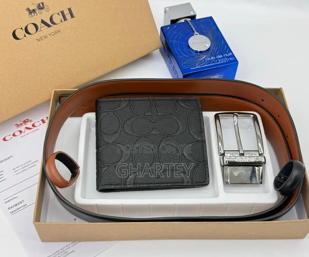 Coach Wallet Belt Combo - Reversible Wallet Combo
