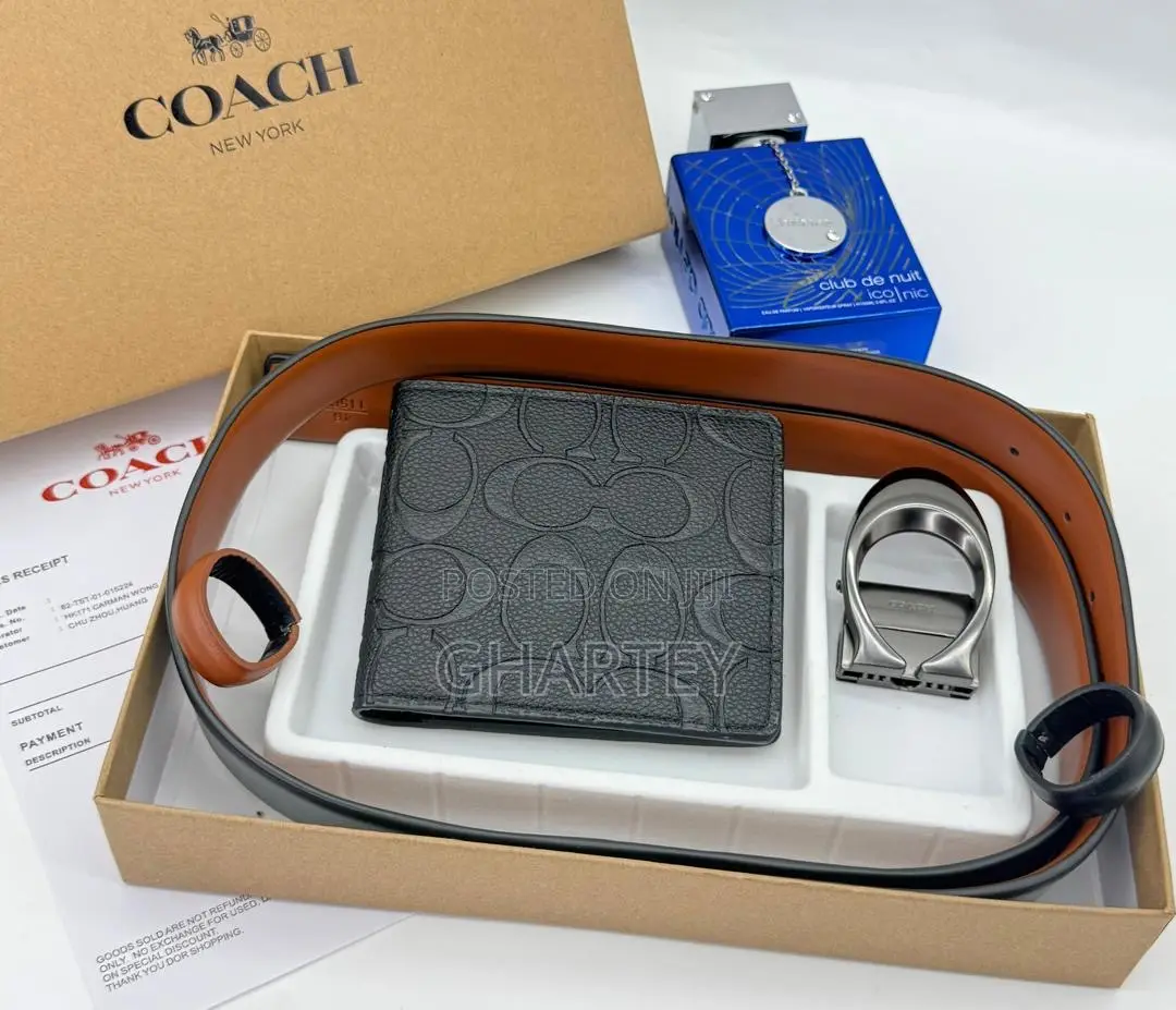 Coach Wallet Belt Combo - Reversible Wallet Combo