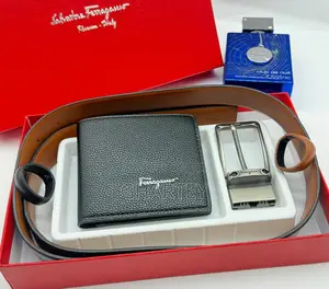 Ferragamo Wallet Reversible Belt in Black Brown