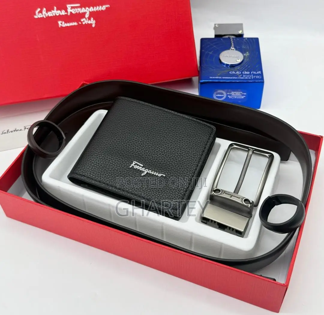 Ferragamo Wallet Reversible Belt in Black Brown