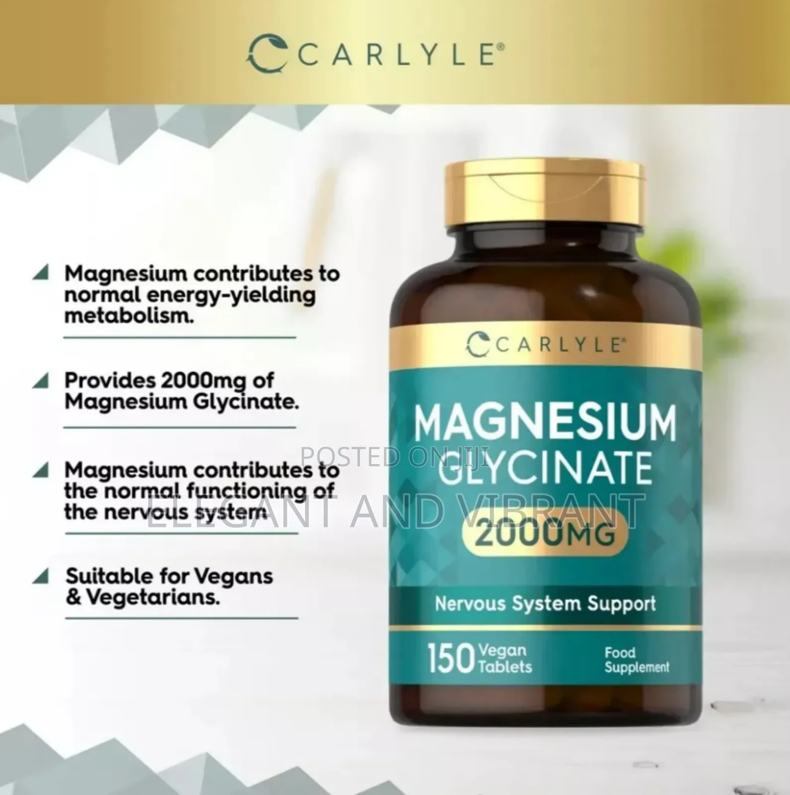 Magnesium Glycinate 2000 Mg | 150 Tablets
