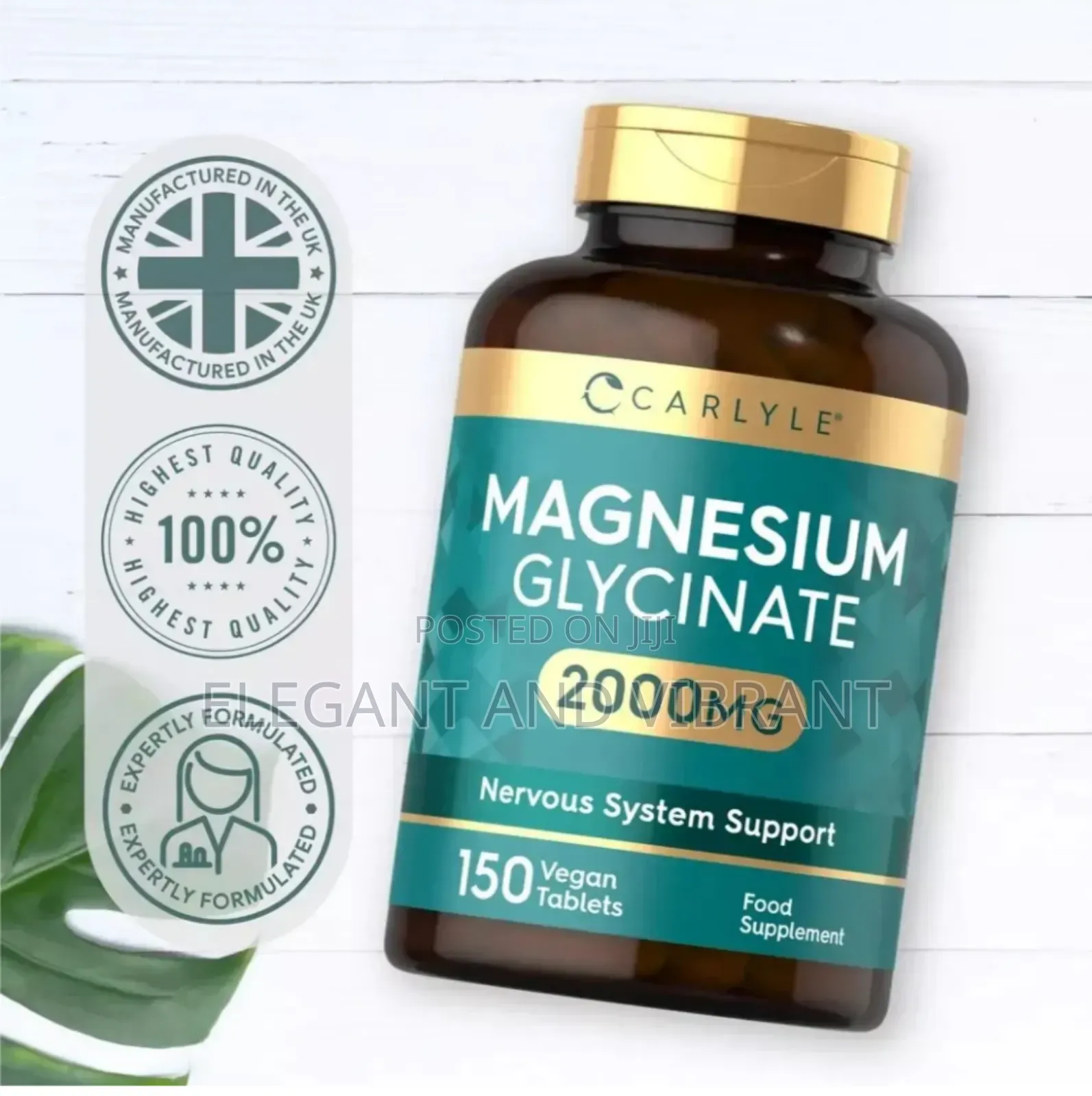 Magnesium Glycinate 2000 Mg | 150 Tablets