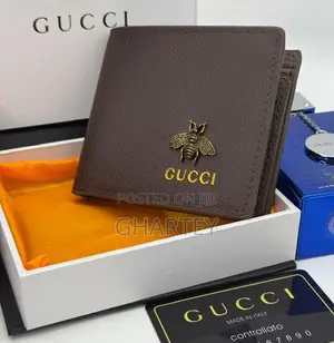 Luxury Fashionable Soft Leather Mens Gucci Pocket Wallet