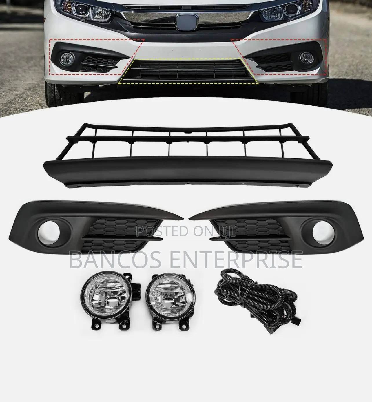 2016-2018 Honda Civic Foglight, Cover And Down Grille