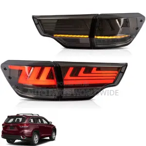 Toyota Highlander Led Tail Lights Boot Chrome 2014-2019