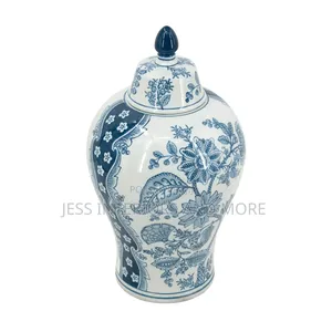 Vase With Lid Chinoiserie