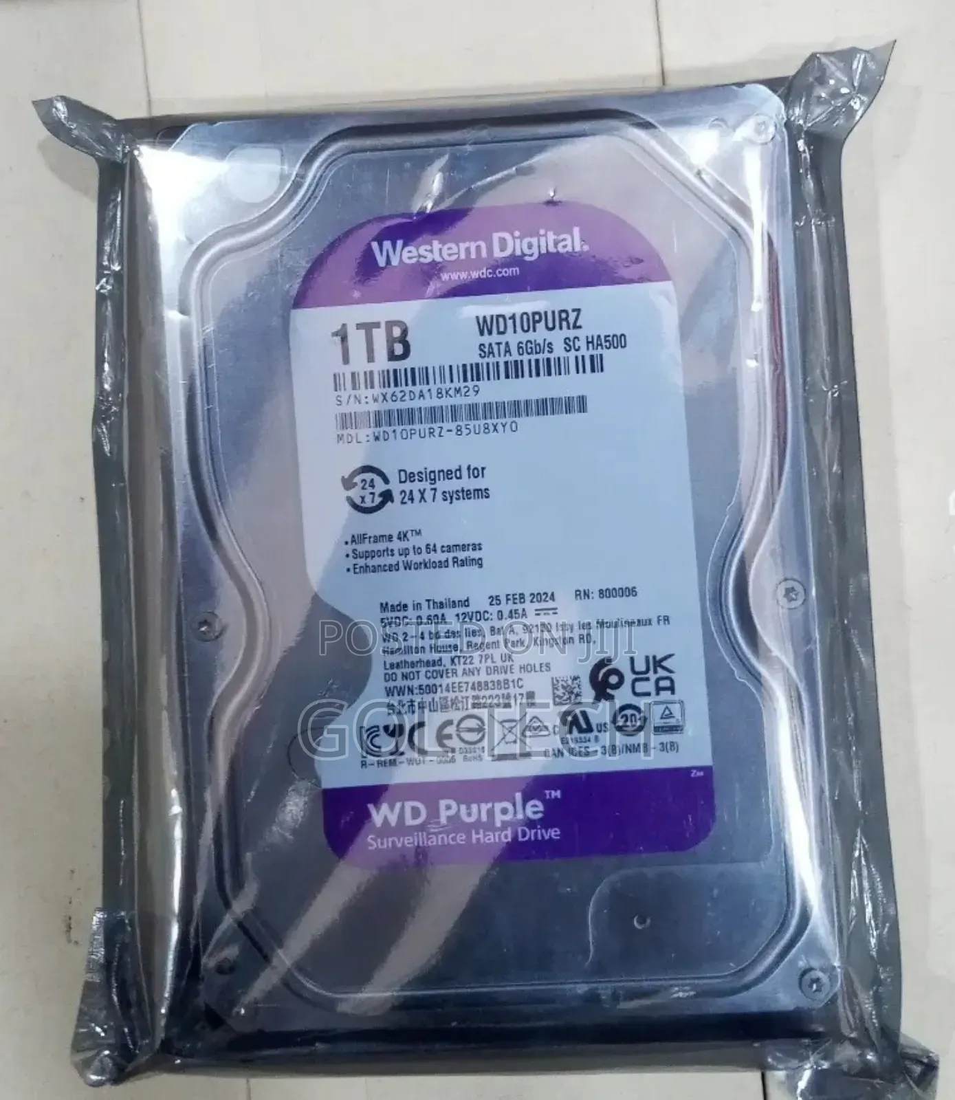 1tb Surveillance Hard Drive Wd Purple HDD