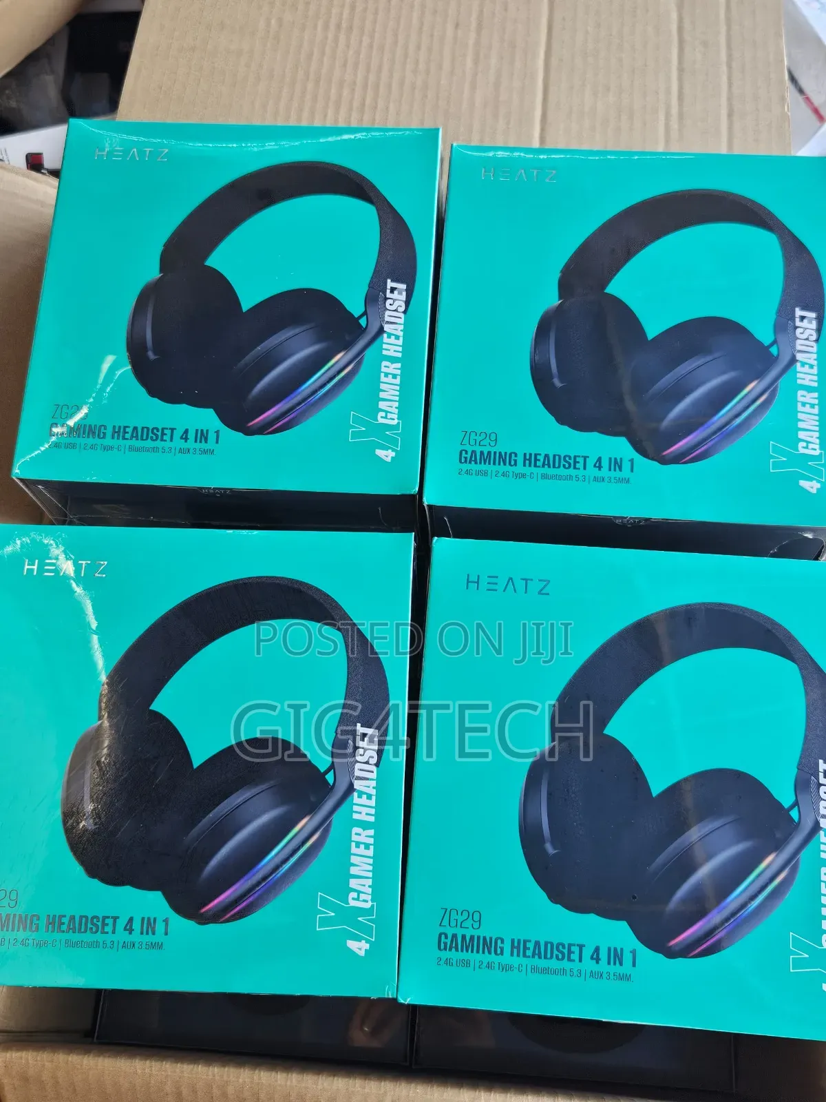 Heatz Zg29 RGB Gaming Headset 4 in 1 Wireless Bluetooth