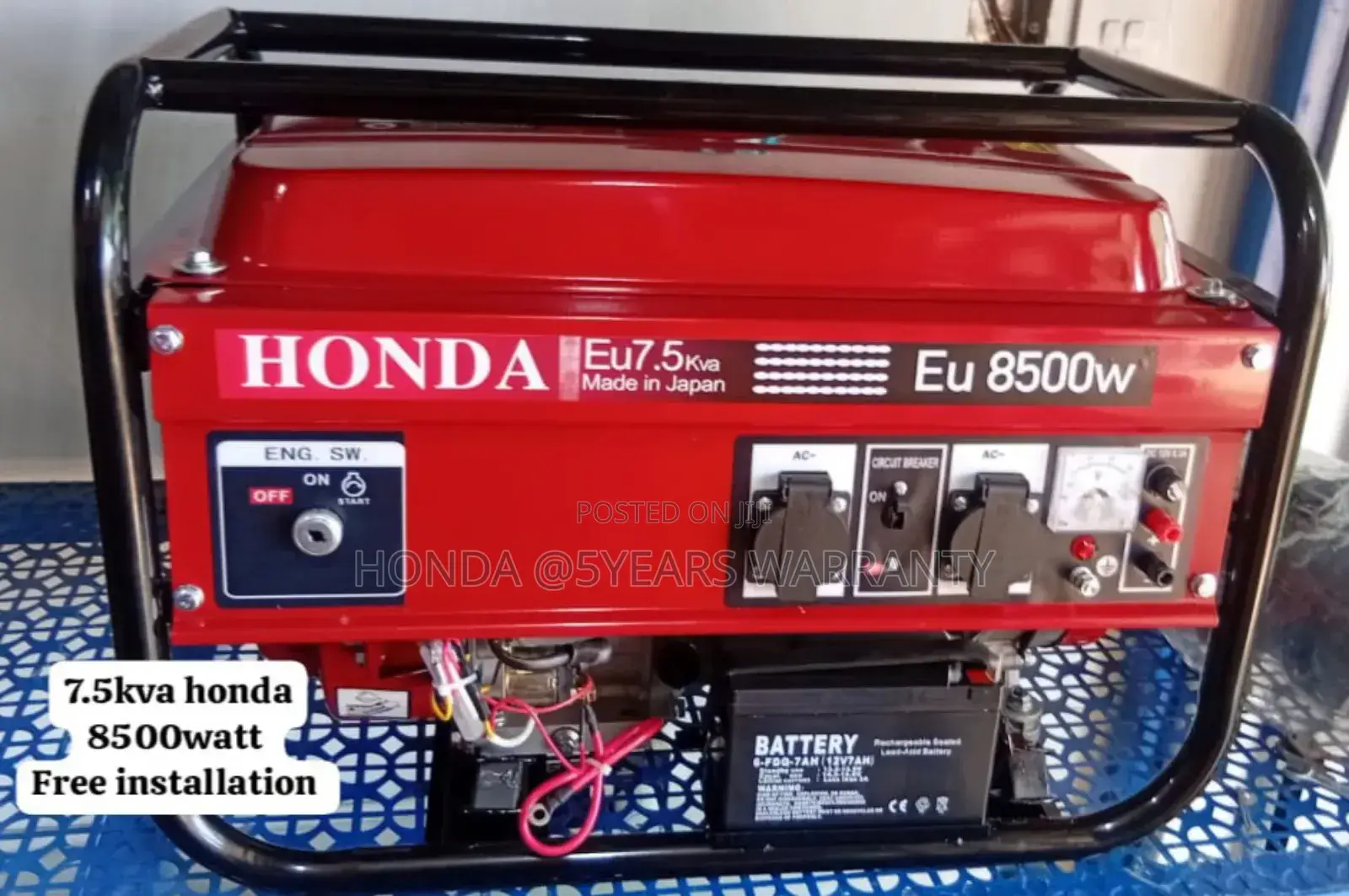 Keystart Honda 7.5kva 8500watt Petrol Generator 7.5kva 8500w
