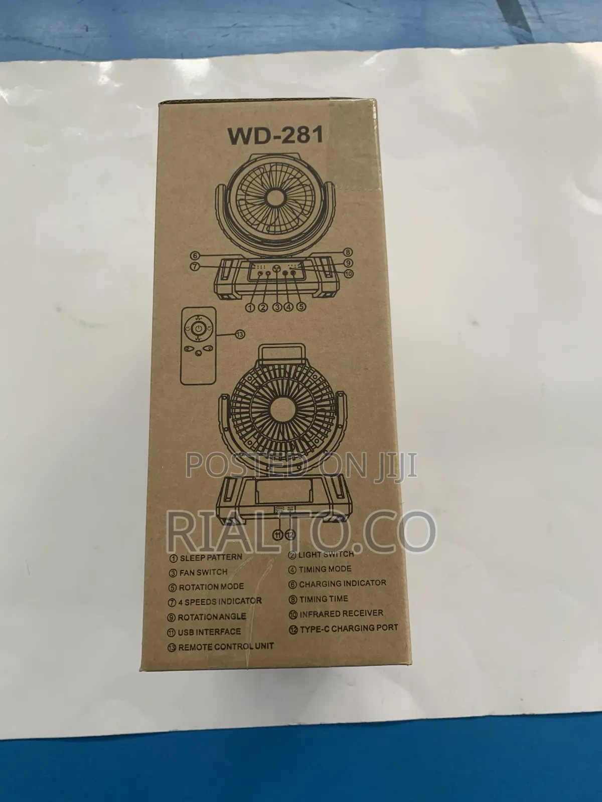 Multifunctional 16000mah Lithium Battery Rechargeable Fan