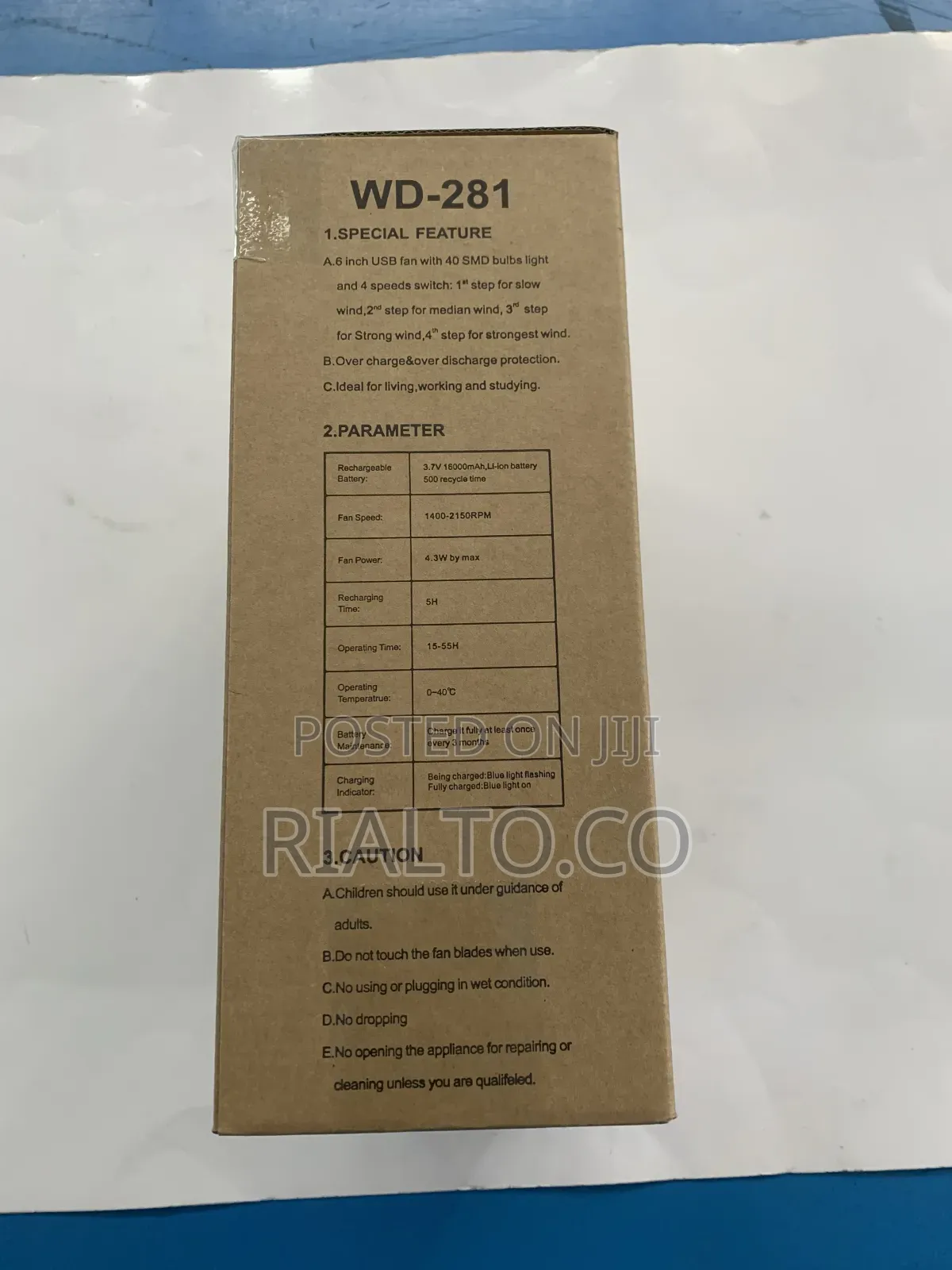 Multifunctional 16000mah Lithium Battery Rechargeable Fan