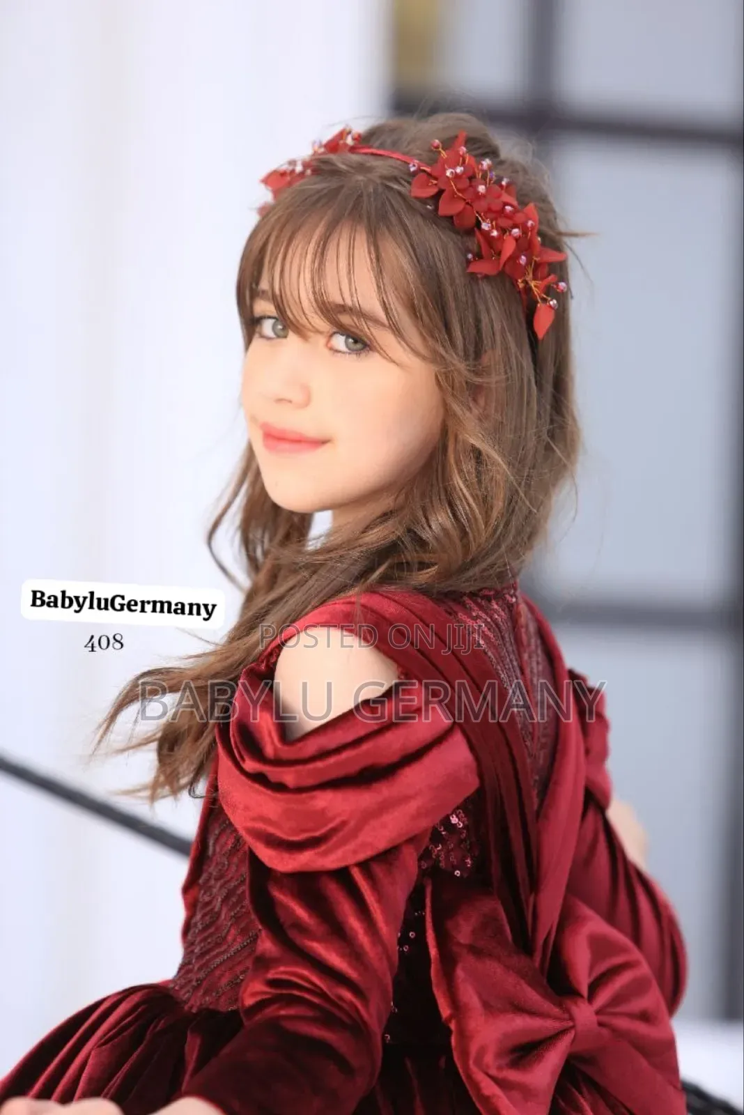 Luxury Turkey Brand Velvet Red Princess Ball Gown Dress