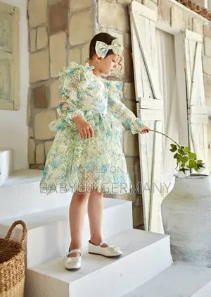 Luxury Brand Dress for Girls With Hair Bow