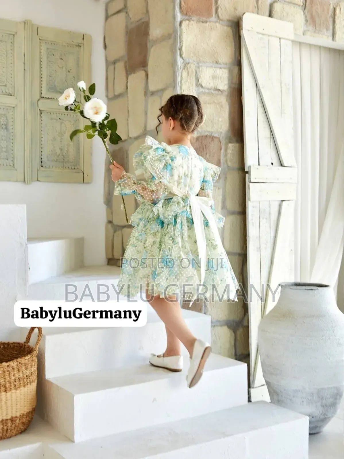 Luxury Brand Dress for Girls With Hair Bow