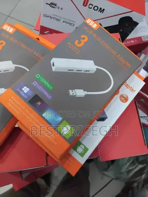 Usb C/ Usb a Hub With Ethernet Adapter 4 Ports