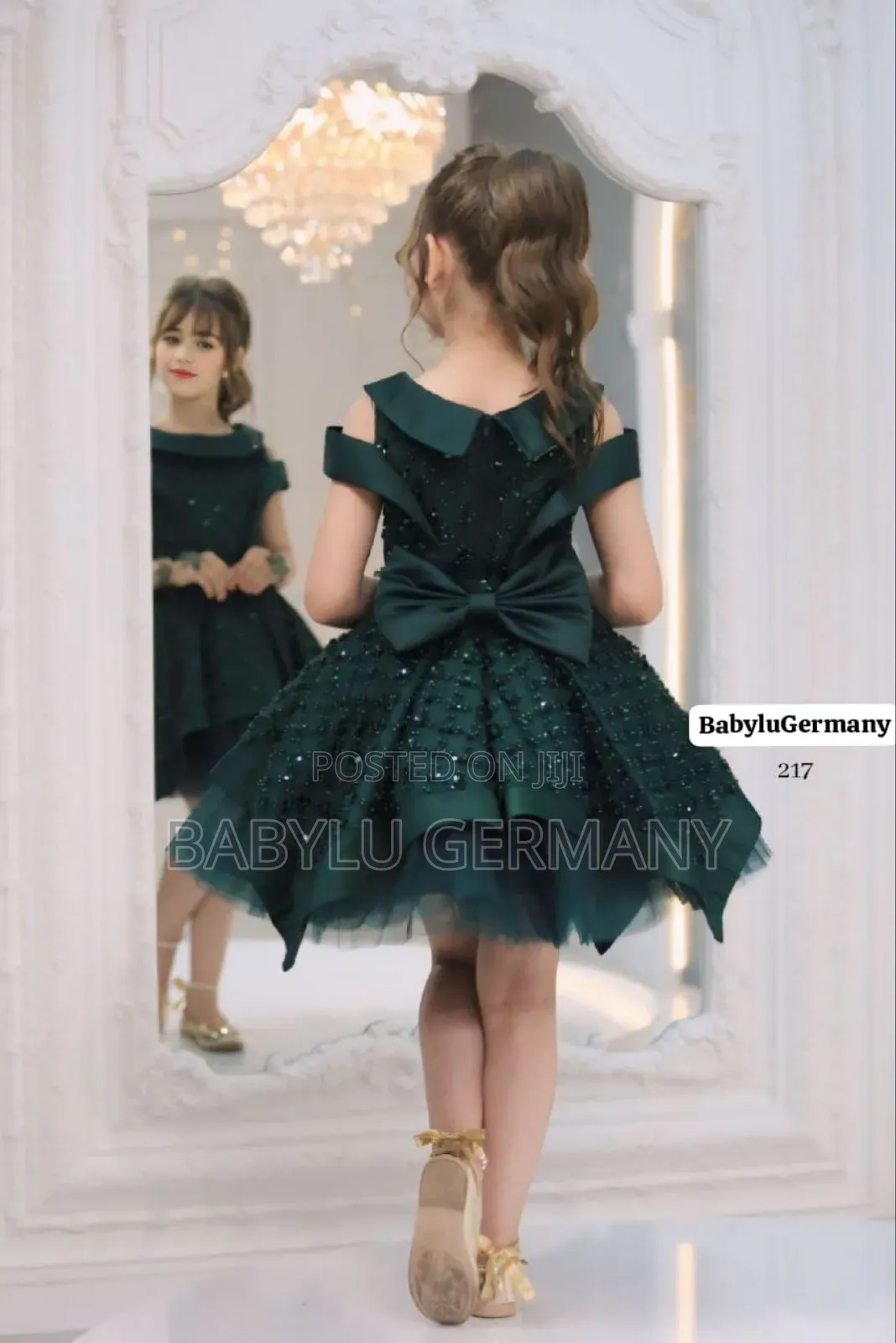 Luxury Turkey Brand Green Ball Gown With Accessories