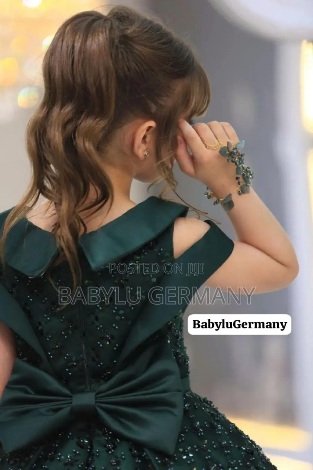 Luxury Turkey Brand Green Ball Gown With Accessories