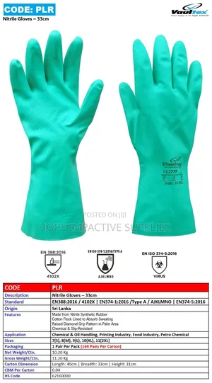 Chemical Nitrile Gloves.