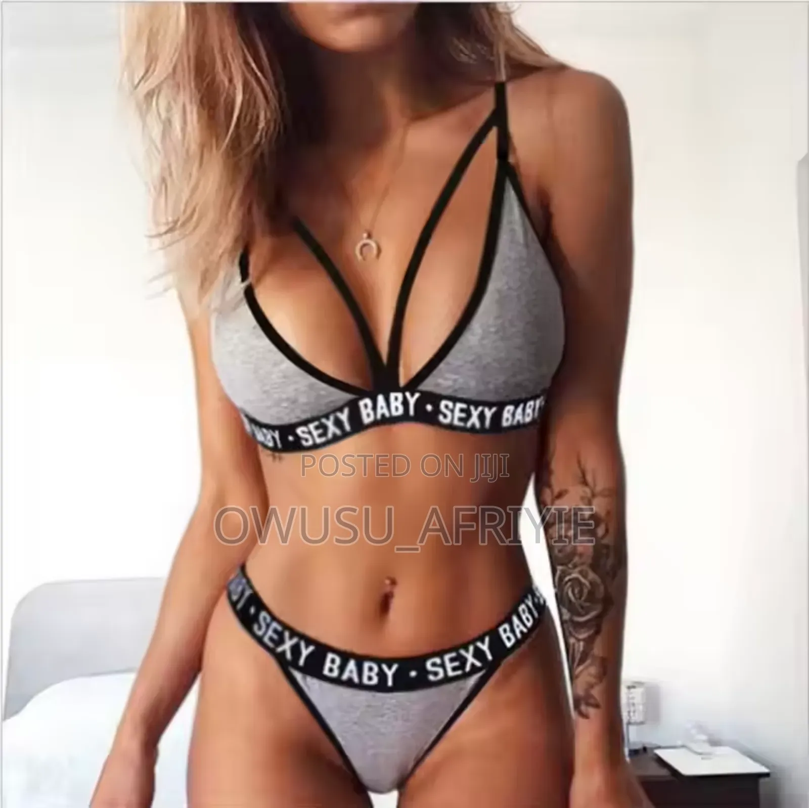 Adjustable Back Bra and Panty 2 Piece Lingerie Set (Reduced to Clear)
