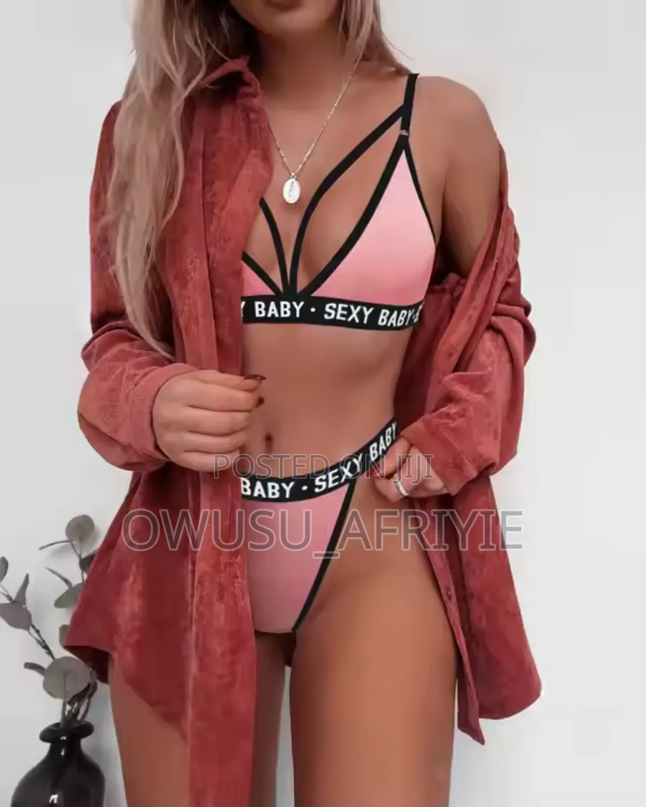 Adjustable Back Bra and Panty 2 Piece Lingerie Set (Reduced to Clear)