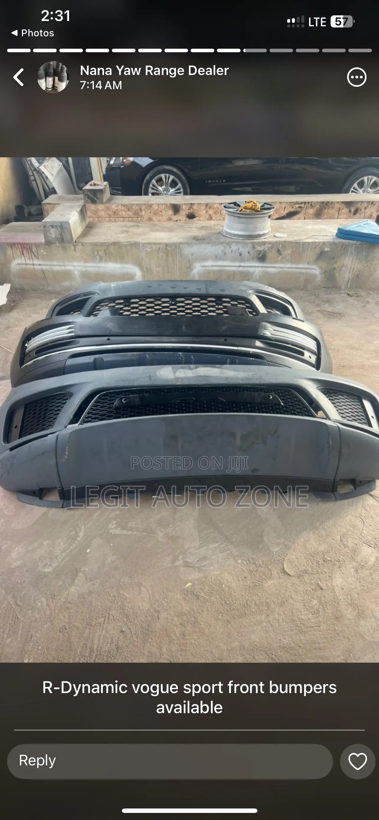 Range Rover Vogue 2018,2018,2020 Front Bumper Complete
