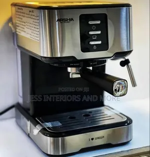 Arshia Premium Espresso Maker Black Silver