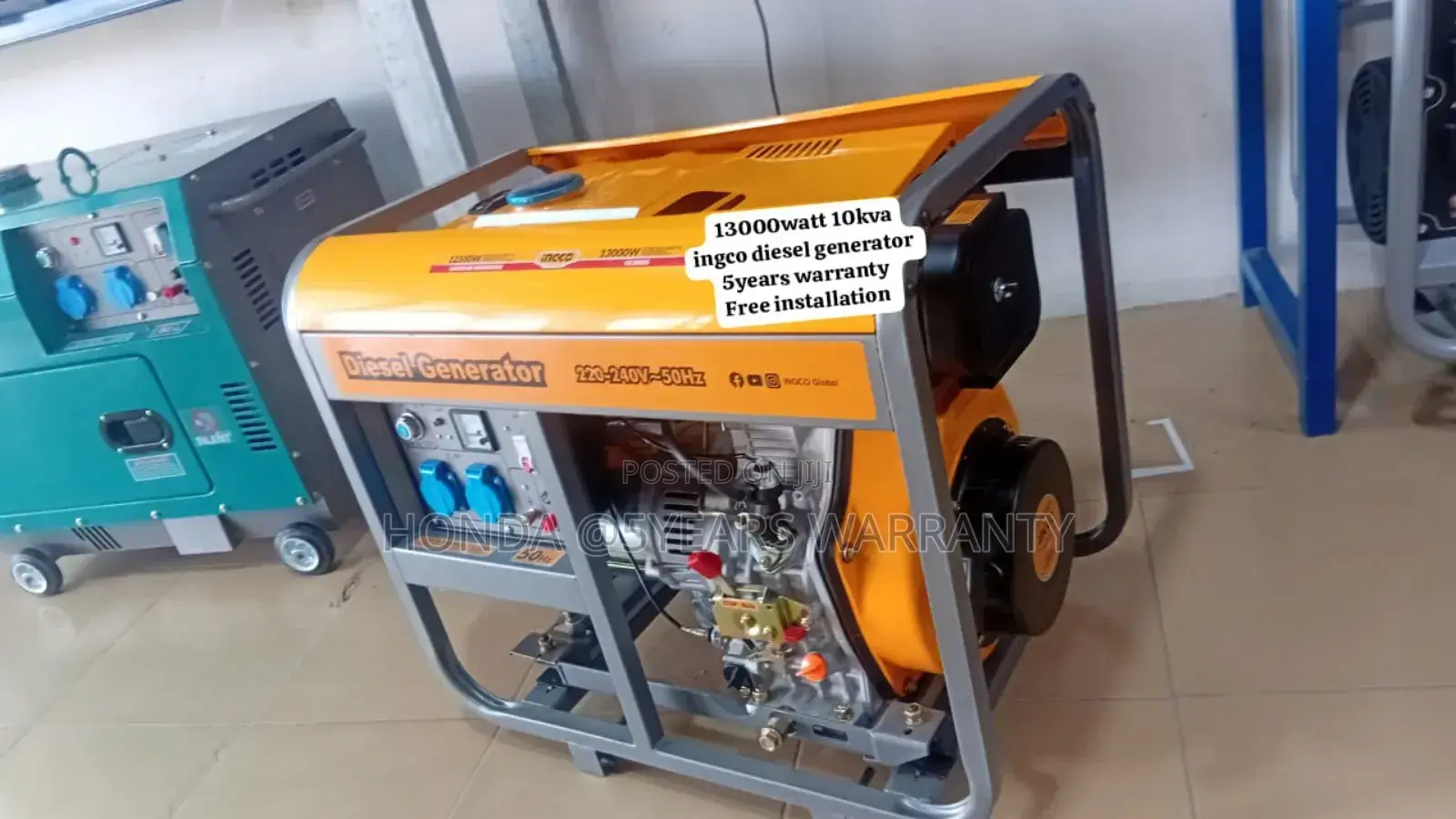 10kva Ingco Generator Diesel 13000watt Skeleton Type 10kva