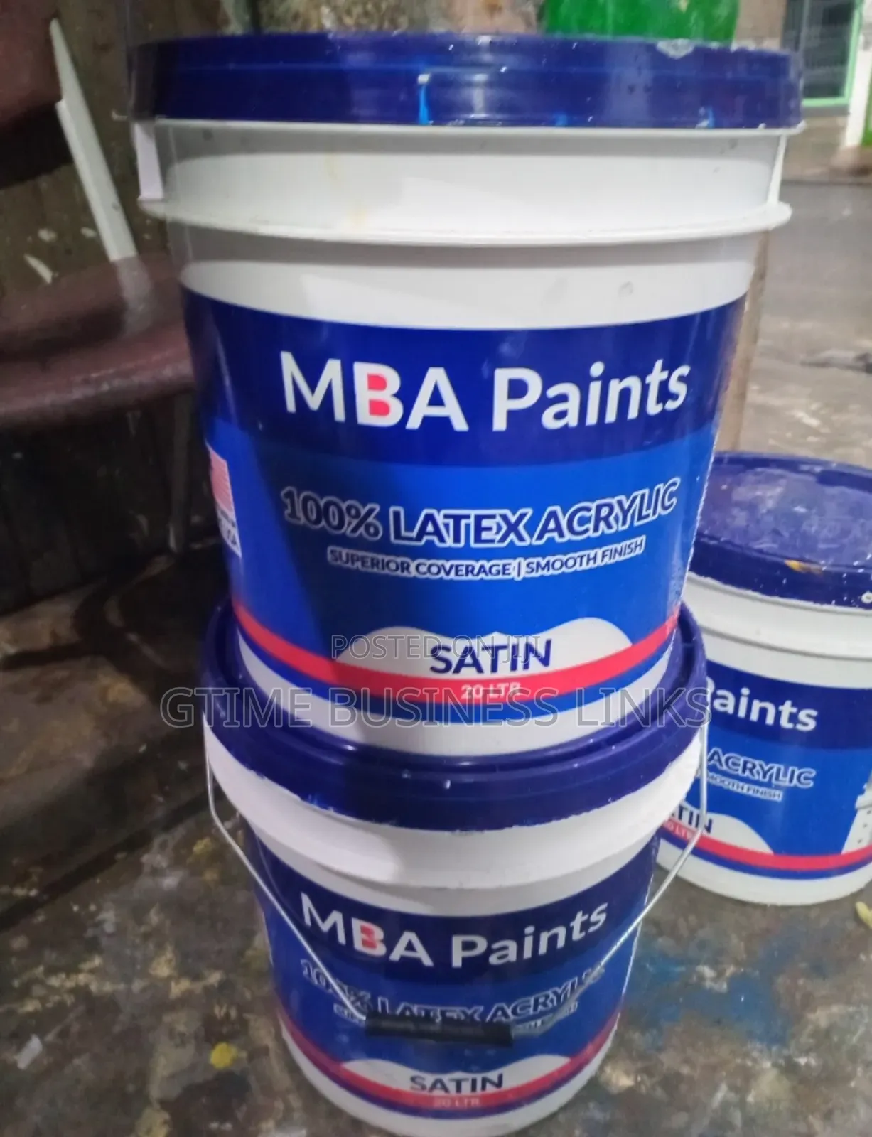 Mba Latex Acrylic Paint (White Satin) - 20l