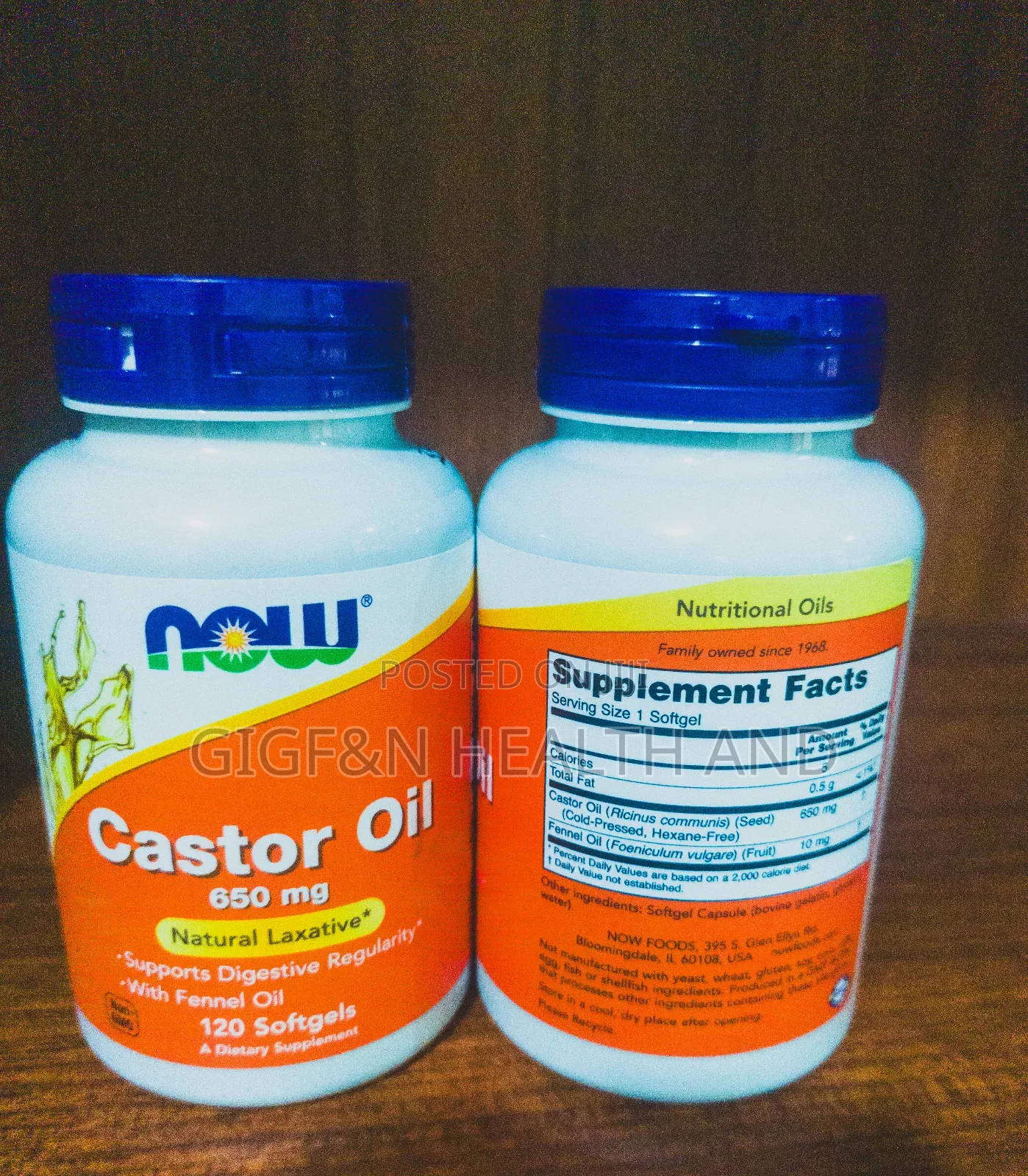Now, Castor Oil Softgel Natural Lexative.