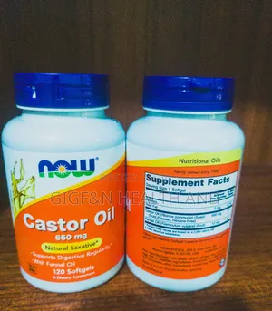 Now, Castor Oil Softgel Natural Lexative.