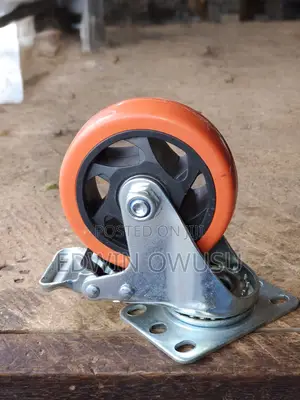 4 Orange Casterswheel With Brake